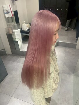 ベレーザ 渋谷(BELEZA) 17137ホワイトピンクブリーチワインレッドボルドーカラーロング