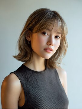 ロッソ ヘアアンドスパ 谷塚店(Rosso Hair&SPA) 前髪顔まわりカット/外ハネボブ/丸みボブ/ショートボブ