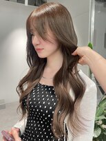 トリッカ シブヤ(TRICCA SHIBUYA) お客様ヘア透明感オリーブグレージュロングレイヤー羽エクステ