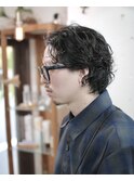 MEN’S HAIR/波巻きツイストスパイラル/リバースセンターパート
