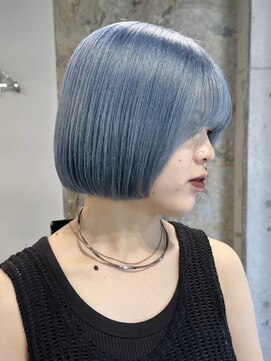 ソル ジングウマエ(SOL JINGUMAE) ハイトーンタッセルボブ切りっぱなしボブペールピンクブロンド