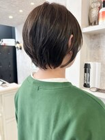キャアリー(Caary) 福山市美容室Caary似合わせカット前下り丸みショートボブ