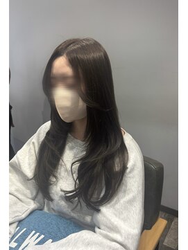 エスト 小倉(est) 髪質改善トリートメント/顔まわりレイヤー/オリーブグレー