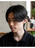 メンズナチュラルセンターパート♯88京都駅