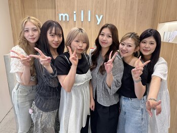ミリー 梅田店(milly)の写真/カウンセリングから仕上げまでマンツーマンで担当☆ブリーチなしWカラーで女性らしい綺麗な色味×艶髪に♪