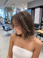 リーチェ(ReCHE by CAPA(旧：CAPA茅ヶ崎店）)&nbsp;ハイライトレイヤーカットダークパープル夏ミルクブラウン15
