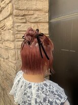 ヘアメイク ポルテ(HAIR MAKE PORTE)&nbsp;ボブスタイルハーフアップ