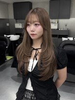 ジーニー 千葉(GENiE)&nbsp;韓国レイヤーカット/顔周り/ミルクティーベージュ/【古荘竜生】