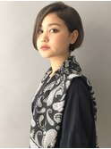 コンパクト前下がりショートボブ