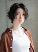 大人かわいい小顔ワンレン{エアリーショート/ミニマムボブ/ボブ}