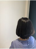ミセス夏ミディアム  ローライト　厚めバング