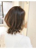 20代30代40代50代ラウンドCカーブカット+髪質改善シルク4Hカラー