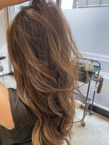 ヘアーリゾート マッシブ 大宮(MASSIVE) ハイライトグラデーション暖色系カラーかきあげ前髪 MASSIVE大宮