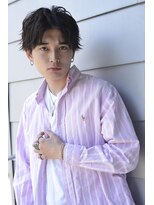 メーヴェ(Mowen) mowen 南堀江　メンズ　センターパート　ニュアンスパーマ
