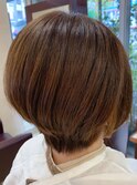 グラデーションボブ/ショート/ボブ/30.40.50代／グレーカラー