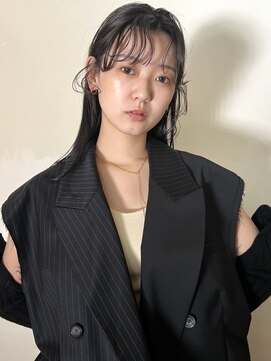 スペシウムバイアンバースデー(spacium by UNBIRTHDAY) ダークアッシュ前髪カールニュアンスヘア