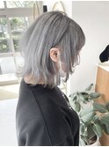 【racic】ホワイトシルバーウルフカット