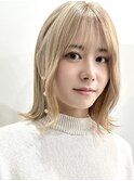 ミルクティーカラー×くびれボブ 岐阜美容院
