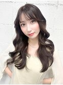 韓国風/ヨシンモリ/立体感くびれカール/透明感ブラウン