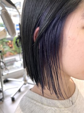 アーサス ヘアー デザイン 鎌ヶ谷駅前店(Ursus hair Design by HEADLIGHT) ブルーラベンダー☆インナーカラー 切りっぱなしボブ