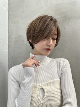 ロンドエニカ 大宮(Lond enika) イメチェン外ハネボブ美髪ワイドバングレイヤーショート/大宮