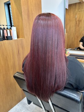 ラック 津田沼(LUCK) チェリーレッドダブルカラーインナーカラーケアブリーチ