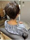【カット＋パーマ】大人女性のくびれショート　30代、40代、50代