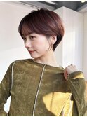 ショートおくれ毛前髪カットミルクティー_ba510333