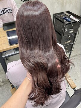 キラ 原宿(KILLA) ブリーチなしダブルカラー_ピンクブラウン_ガーリー_透明感