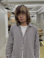 ソーコ 渋谷(SOCO) メンズウルフブリーチカラーハイライトメンズロング