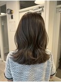 ココアベージュ/オリーブグレー[レイヤーカット/髪質改善/銀座]