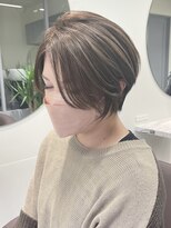 ジービージー前橋ミュグ(GBG前橋mugu)&nbsp;くびれショートボブ40代50代グレイカラー白髪染め白髪ぼかし