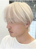 渋谷メンズブリーチカラーハイトーンカラーシースルーマッシュ