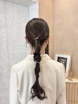 オン キャナルシティ博多前店(on) 【中里恵梨】タイトヘア/編みおろし/ヘアセット/ロング/参列ヘア