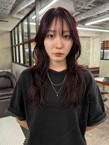 ニコ トウキョウ 渋谷(nico TOKYO)&nbsp;ロングレイヤーカット顔周りレイヤーウルフハッシュカット韓国