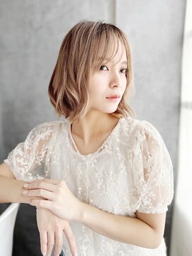 ラピス 銀座 blue店(Lapis) 《30代～大人透明感》白髪ぼかしハイライト＋艶カラー