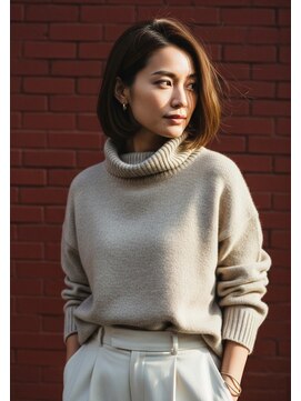 リタッチカラー/レイヤーショート/内巻きモテボブ