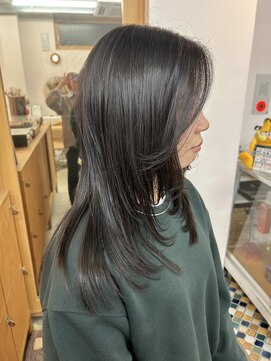 エルム 府中(yelm) くすみグレージュカラー酸熱トリートメントミディアムレイヤー