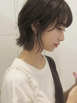 エイチ ウルフカット 大阪梅田(811) フェイスフレーミングルーツカラー天使の羽バングネオウルフボブ