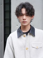 テン 心斎橋(tenn.)&nbsp;心斎橋シャドウパーマメンズマッシュウルフカット波巻きパーマ