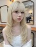 【ケアブリーチ使用】カット+N.ルフレダブルカラー+4stepトリートメント