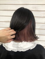 ビーヘアサロン(Beee hair salon) 【渋谷エクステ・カラーBeee/安部 郁美】インナーカラーピンク