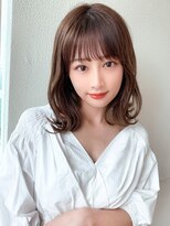 アフロート ディル(AFLOAT D'L) 【eri 】韓国風ヘア ヨシンモリ 透明感カラーセミロング髪型