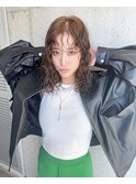 ＡＷスタイルブラウンカラースパイラルパーマ
