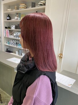 セプト 天神大名(SEPT.) ピンクカラー　ダブルカラー　ケアブリーチ レイヤーカット