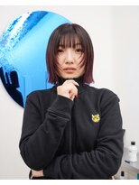 ケプカ(KEPKA)&nbsp;プツッとボブ　顔まわりカット　dark Bordeaux (天神/薬院/今泉)