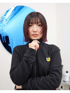 ケプカ(KEPKA) プツッとボブ 顔まわりカット dark Bordeaux (天神/薬院/今泉)