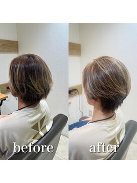 ミラバイケンジ 藤沢(Mira by KENJE) 白髪ぼかし セミディ シアーカラー 【藤沢 藤沢駅】