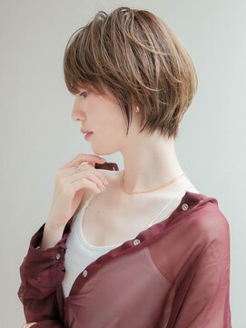 ロンドグロワール 大宮(Lond Gloire) 地毛風カラー黒髪切りっぱなしボブ/小顔ショートボブ/大宮