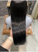 髪質改善艶カラーグレー